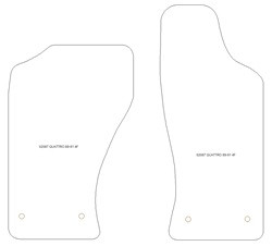 Fussmatten fuer Audi Quattro 1989-1991