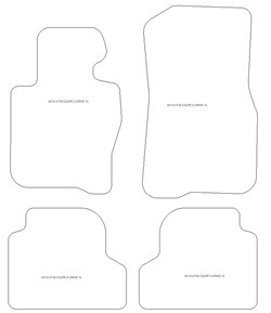 Fussmatten fuer BMW 4er (F32) Coupè X-Drive 10.2013-09.2020