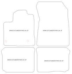Tappetini per Mitsubishi Outlander IV Plug-in Hybrid 2024- MTM Top