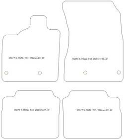 Fussmatten fuer Nissan X-Trail (T33) Mild-Hybrid 09.2022-