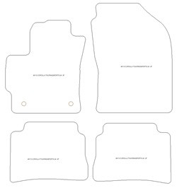 Fussmatten fuer Toyota Corolla XII (E210) Touring Spors (auch Hybrid) 2024-