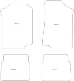 Fussmatten fuer Volkswagen Golf 2 (19E) 3 Turen 1983-1991