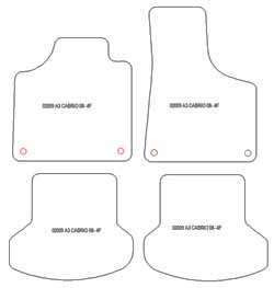 Fußmatten MDM One für A3 (8P) Cabrio 2008-2013