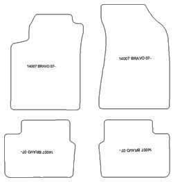 Fußmatten MDM One für Bravo II (198) 04.2007-2010