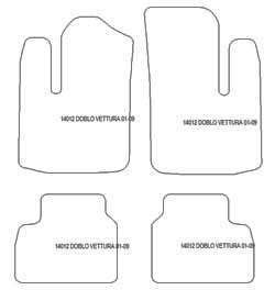 Fußmatten MDM One für Doblo I 2001-2010