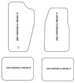 Fußmatten MDM One für Cherokee II (JX) 1996-2001