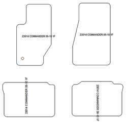Fußmatten MDM One für Commander (XK) 2006-2010