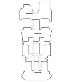 Fußmatten MDM One für Phedra 7 Sitze 2002-11.2010