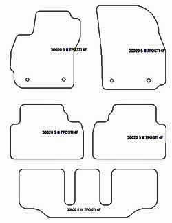 Fußmatten MDM One für 5 III 7 Sitze 10.2010-