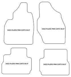 Fußmatten MDM One für Pajero Pinin kurz 1999-2007