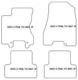 Fußmatten MDM One für X-Trail II (T31) 06.2007-07.2014