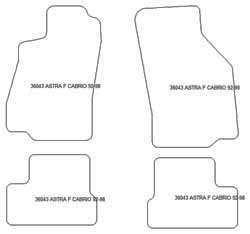 Fußmatten MDM One für Astra F Cabrio 1992-1998