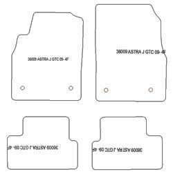 Fußmatten MDM One für Astra J 10.2009-10.2015