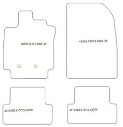 Fußmatten MDM One für Clio 3 09.2005-09.2012