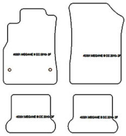 Fußmatten MDM One für Megane III cabrio / coupe 06.2010-2016