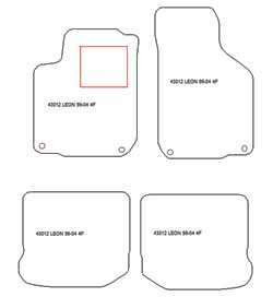 Fußmatten MDM One für Leon I (1M) 1999-2005