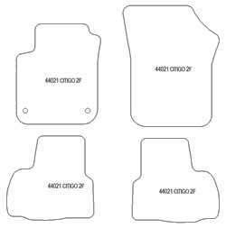 Tappetini auto per Skoda Citigo 10.2011-2021