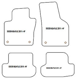 Fußmatten MDM One für New Beetle 2011-07.2019