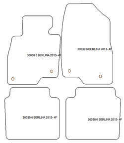 Fußmatten MDM One für 6 III 01.2013-