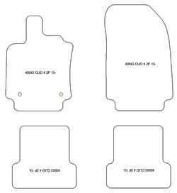 Fußmatten MDM One für Clio 4 10.2012-08.2019