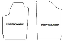 Fußmatten MDM One für Partner van 2002-2008