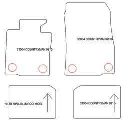 Fußmatten MDM One für Paceman 11.2012-12.2016