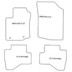 Fußmatten MDM One für Aygo II 07.2014-11.2021