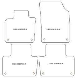 Fußmatten MDM One für XC90 II 5 Sitze (auch Mild Hybrid / Plug-in Hybrid) 2015-