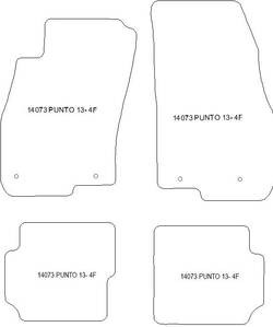 Fußmatten MDM One für Punto 2013-