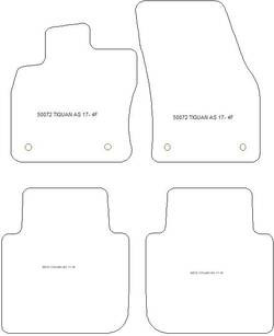 Fußmatten MDM One für Tiguan III Allspace 11.2017-10.2023