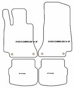 Fussmatten fuer Mercedes C-Klasse (A205) Cabrio 2016- MDM One