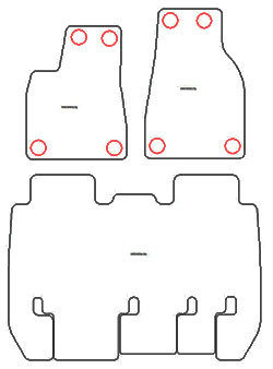 Fussmatten fuer Tesla Model X 5 Sitze 2016- MDM One