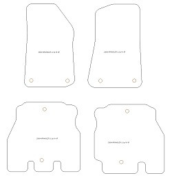Fussmatten fuer Jeep Wrangler (JL) 5 Turen (auch 4xe Plug in Hybrid) 2018- MDM One