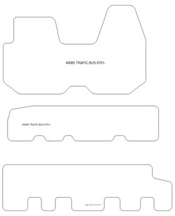 Fußmatten MDM One für Trafic bus 07.2001-2014