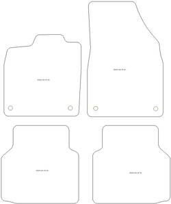 Fussmatten MDM One - Trittschutz aus Teppichboden - schwarze Kanten aus Antirutschbaumwolle