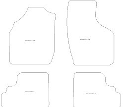 Fussmatten MDM One - Trittschutz aus Teppichboden - schwarze Kanten aus Antirutschbaumwolle
