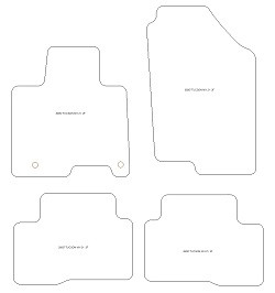 Fussmatten fuer Hyundai Tucson III Mild Hybrid 48V / Benzin / Disel 2021- MDM One