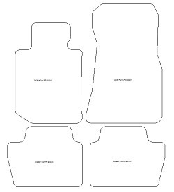 Fussmatten MDM One - Trittschutz aus Teppichboden - schwarze Kanten aus Antirutschbaumwolle
