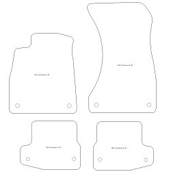 Fussmatten MDM One - Trittschutz aus Teppichboden - schwarze Kanten aus Antirutschbaumwolle
