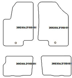 Fussmatten fuer Kia Soul 01.2009-02.2014 MDM One