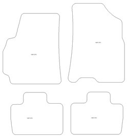 Fussmatten MDM One - Trittschutz aus Teppichboden - schwarze Kanten aus Antirutschbaumwolle