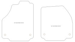 Fussmatten MDM One - Trittschutz aus Teppichboden - schwarze Kanten aus Antirutschbaumwolle