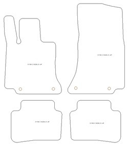 Tappetini auto per Mercedes Classe C (W206) (anche Mild Hybrid / Plug-in Hybrid) 06.2021-