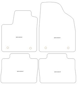 Fussmatten MDM One - Trittschutz aus Teppichboden - schwarze Kanten aus Antirutschbaumwolle