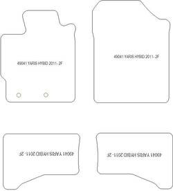 Fussmatten fuer Toyota Yaris III Hybrid 09.2011-2014 MDM One