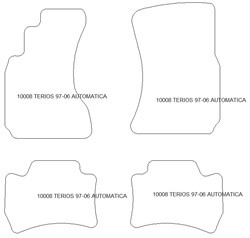 Fussmatten fuer Daihatsu Terios I (J100 / J102) cambio automatico 1997-2006 MDM One