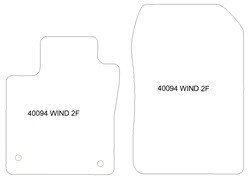 Fussmatten fuer Renault Wind 2010-2013 MDM One