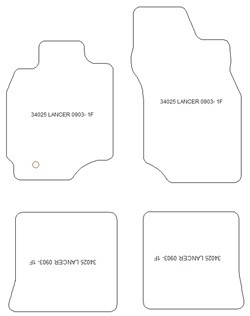 Fussmatten fuer Mitsubishi Lancer 2003-2007 MDM One