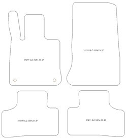 Fussmatten fuer Mercedes GLC (C254) Coupe (auch Plug-in Hybrid) 2023- MDM One