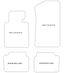 Fussmatten fuer BMW 3er (E46) Coupe 1998-08.2005 MDM One